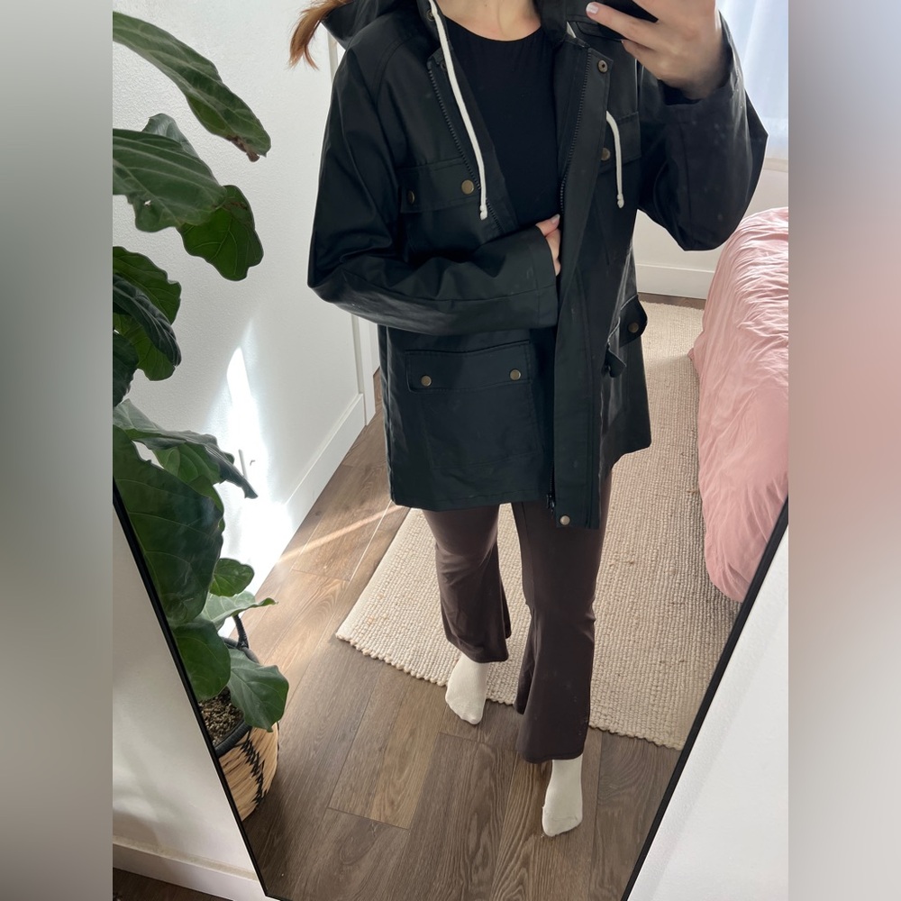 Stylish Black Rain Jacket